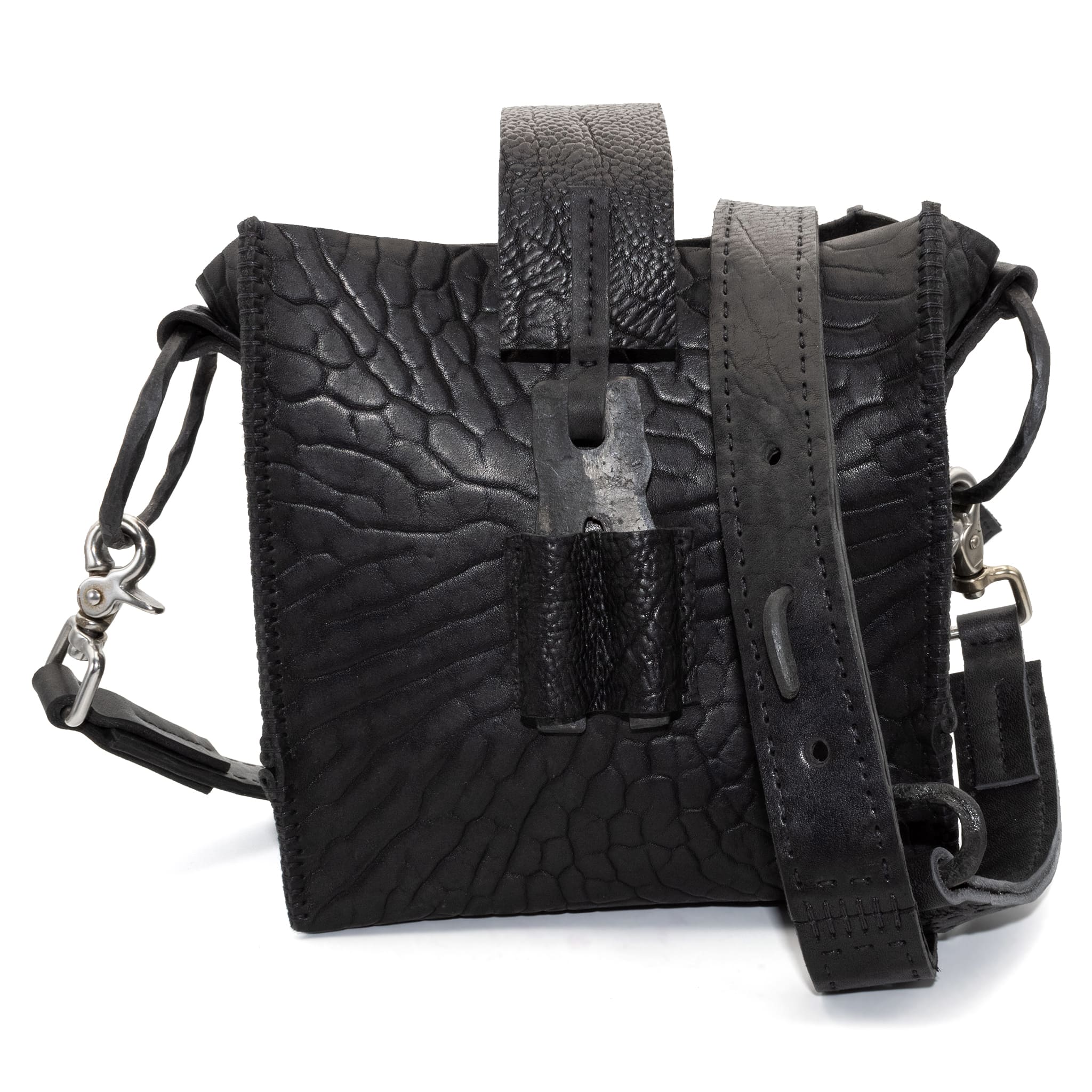 mini black culatta leather box bag – atelier skn