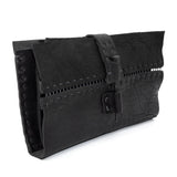 atelier skn open seam black horse culatta leather long wallet for men and women