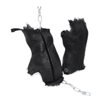 hand stitched over a 35hr period the washed cordovan gloves feature deconstructed open seam panels, hand forged solid .999 sterling silver button and a raw cut stone washed ramie lining. the gloves are available to buy online from avant garde leather studio atelierskn.com 