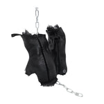 hand stitched over a 35hr period the washed cordovan gloves feature deconstructed open seam panels, hand forged solid .999 sterling silver button and a raw cut stone washed ramie lining. the gloves are available to buy online from avant garde leather studio atelierskn.com 