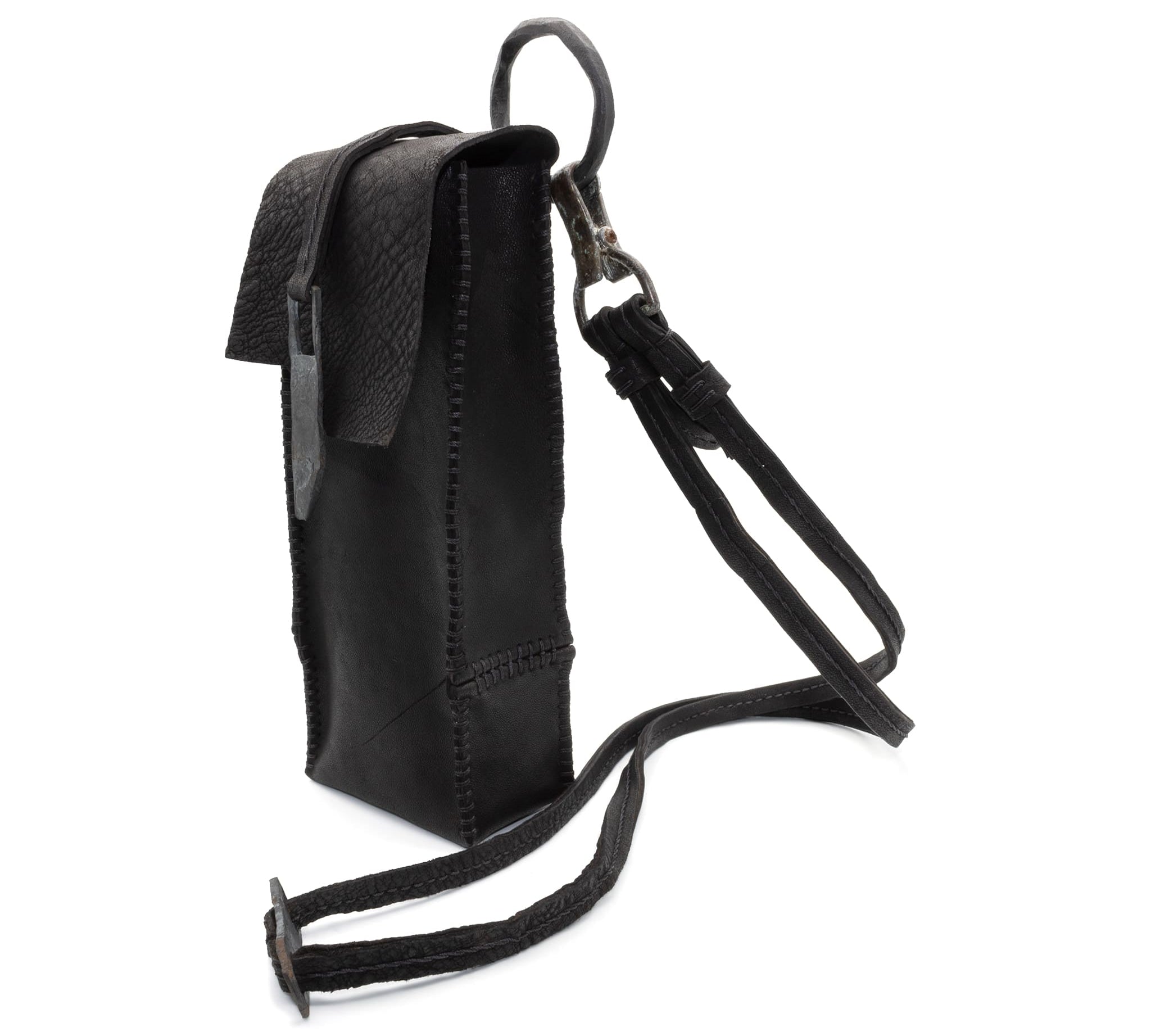 black  horse culatta leather phone pouch available online at atelierskn.com