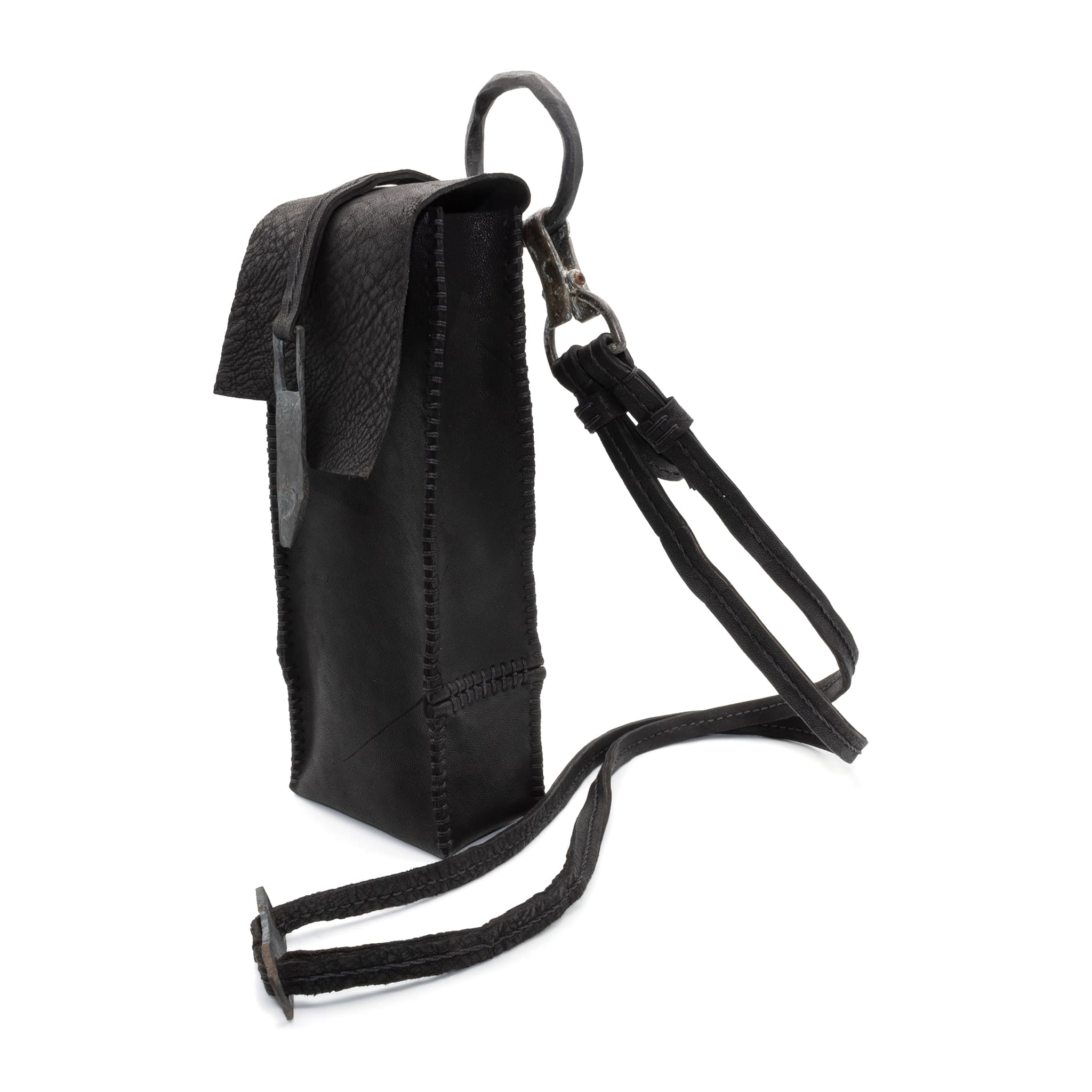 black  horse culatta leather phone pouch available online at atelierskn.com
