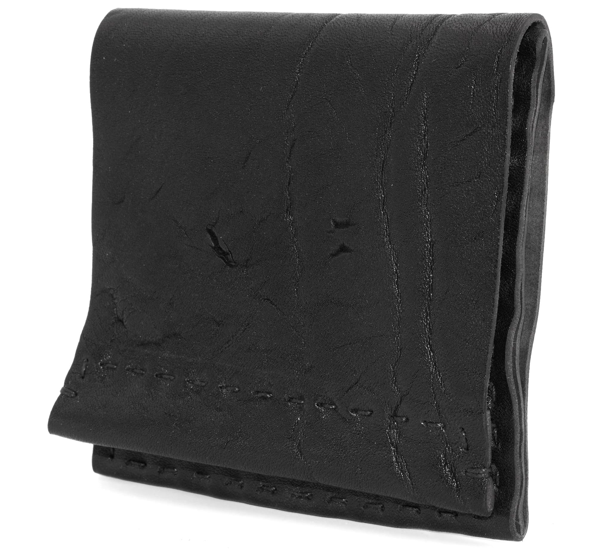 matte atelier skn | black one piece horse leather bifold wallet