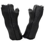 hand stitched over a 40hr period the washed culatta leather gloves feature deconstructed open seam panels, and a stone washed ramie lining. wet moulded on the body over an 8 hour period for a sculptured aesthetic. the gloves are available to buy online from avant garde leather studio atelierskn.com