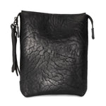 atelier skn | matte black vegetable tanned horse culatta leather sling bag
