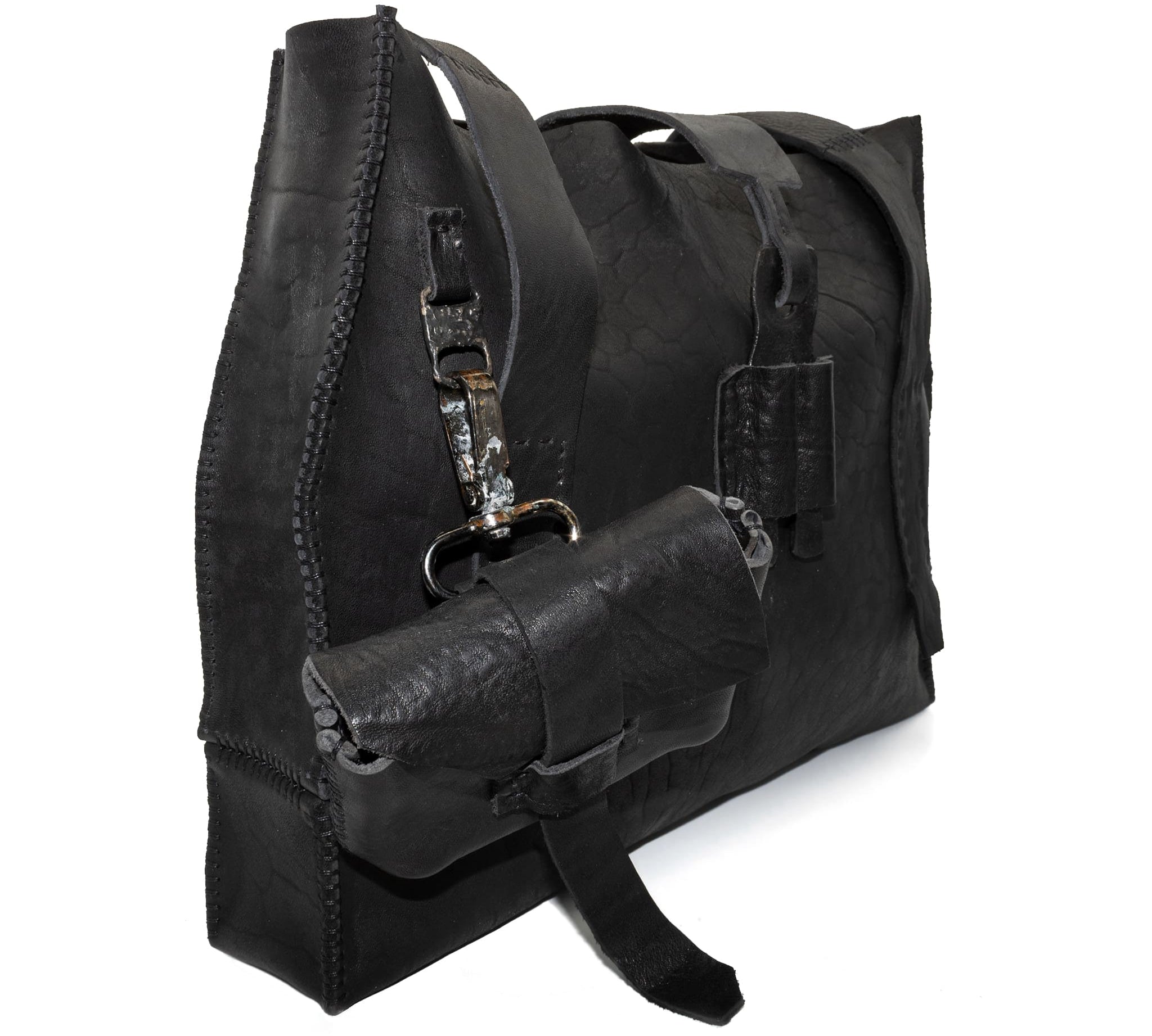 atelier skn | black italian horse culatta leather handbag