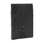 avant agrde handmade black culatta leather portrait wedge cardholder available online at atelierskn.com