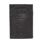 avant agrde handmade black culatta leather portrait wedge cardholder available online at atelierskn.com