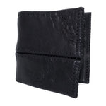 object dyed reverse horse culatta leather hand stitched closed seam wallet with a silver zipper coin pocket available to buy online from atelierskn.com