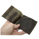 atelier skn | cold dye transparent horse leather one piece bifold wallet