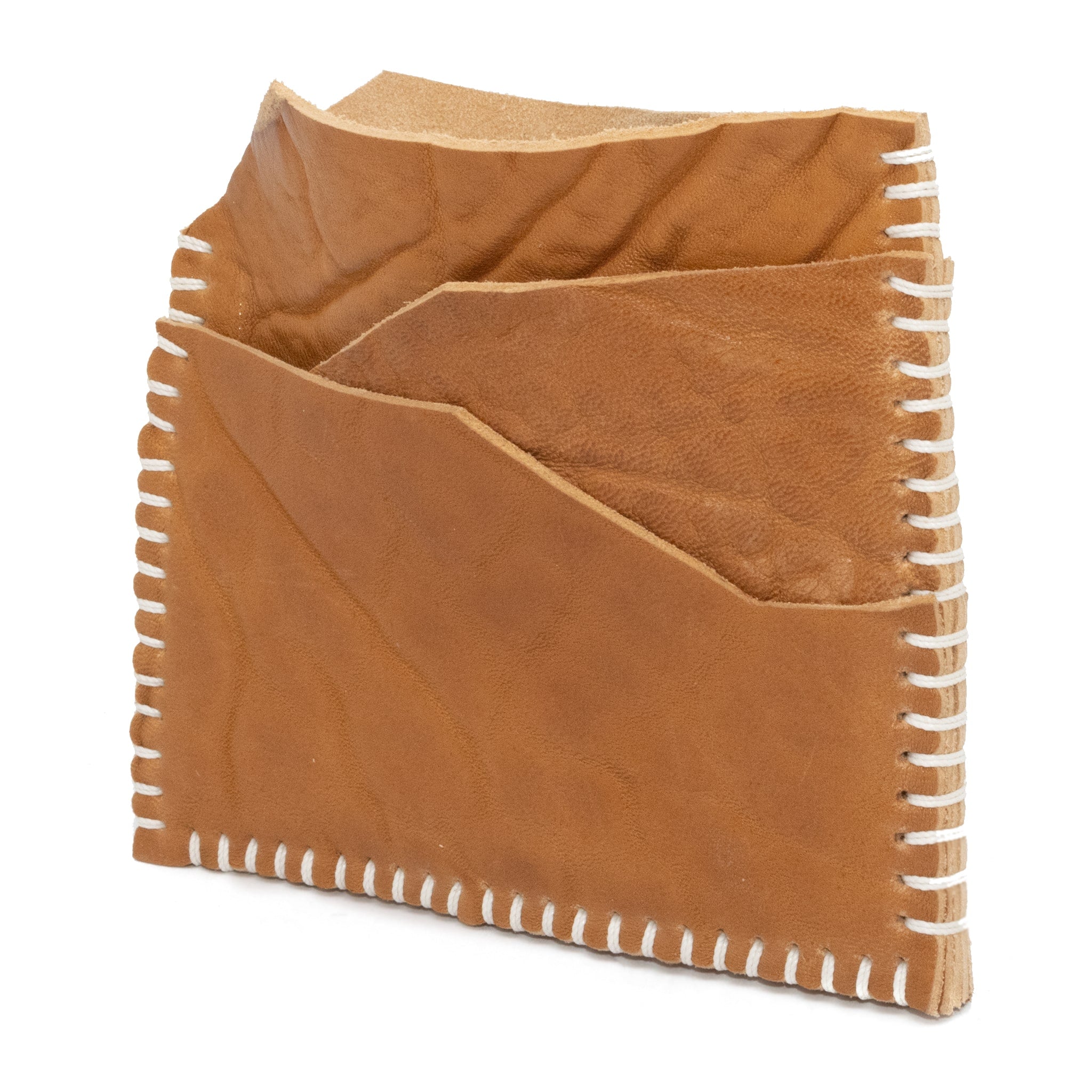 natural horse culatta leather wedge cardholder | atelier skn