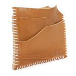 natural horse culatta leather wedge cardholder | atelier skn