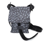 washed black ostrich leather crossbody bag available online at atelierskn.com