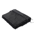 object dyed matte black reverse horse culatta leather cardholder, hand stitched over an 18 hour period without the use of machines. the leather bifold card case features multiple card slots, and a french linen lining. an open seam construction is hand stitched in a japanese linen thread. the wallet is available to buy online from avant garde leather studio atelierskn.com