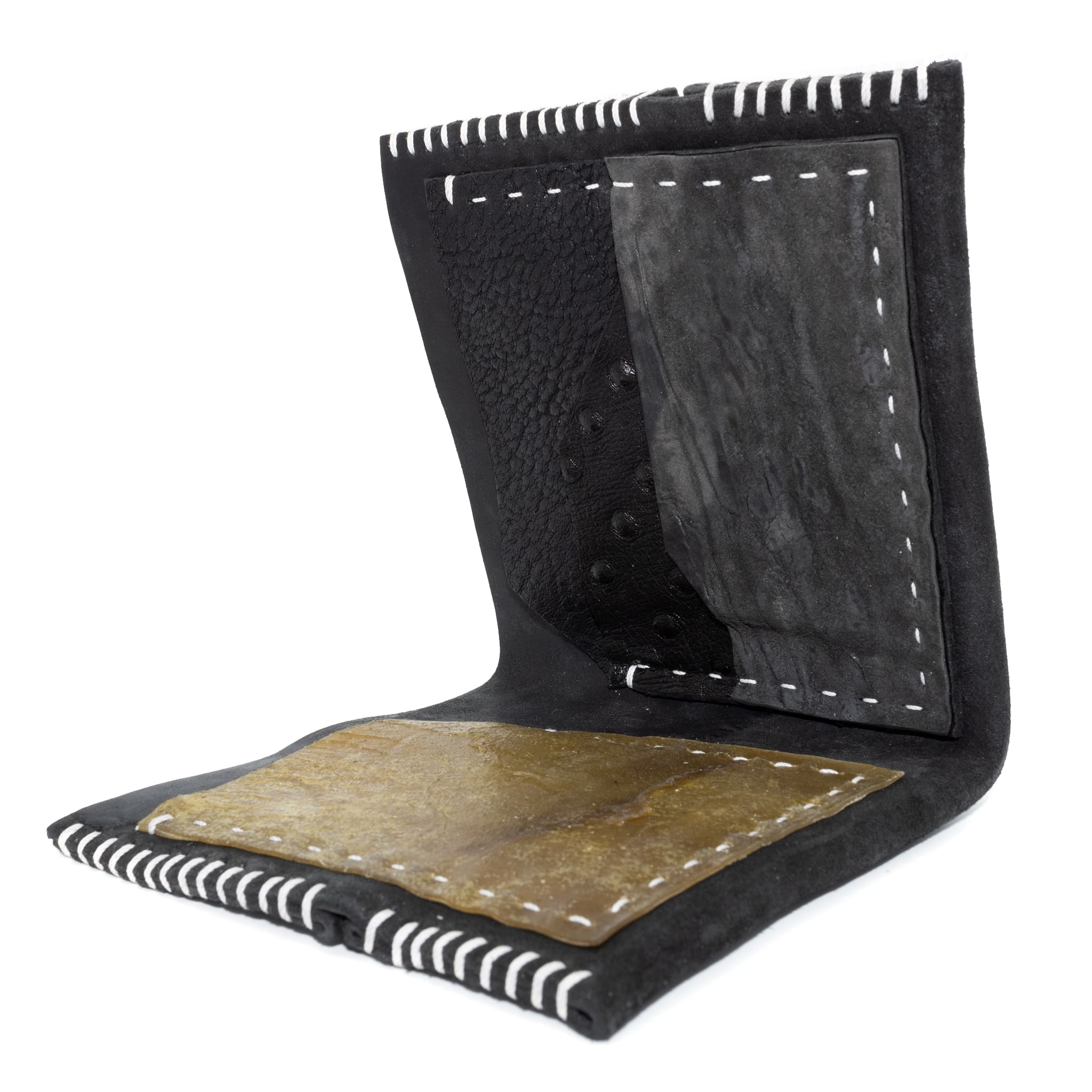 reverse horse culatta leather closed seam bifold wallet | atelier skn