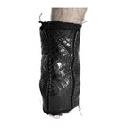 hand stitched over a 40hr period the genuine crocodile leather gloves feature deconstructed open seam panels, and a raw cut vintage french linen lining. with an object dyed finish the gloves are then wet moulded on the body over an 8 hour period for a sculptured aesthetic. the gloves are available to buy online from avant garde leather studio atelierskn.com