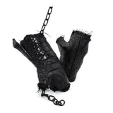 hand stitched over a 40hr period the genuine crocodile leather gloves feature deconstructed open seam panels, and a raw cut vintage french linen lining. with an object dyed finish the gloves are then wet moulded on the body over an 8 hour period for a sculptured aesthetic. the gloves are available to buy online from avant garde leather studio atelierskn.com