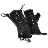 hand stitched over a 40hr period the genuine crocodile leather gloves feature deconstructed open seam panels, and a raw cut vintage french linen lining. with an object dyed finish the gloves are then wet moulded on the body over an 8 hour period for a sculptured aesthetic. the gloves are available to buy online from avant garde leather studio atelierskn.com