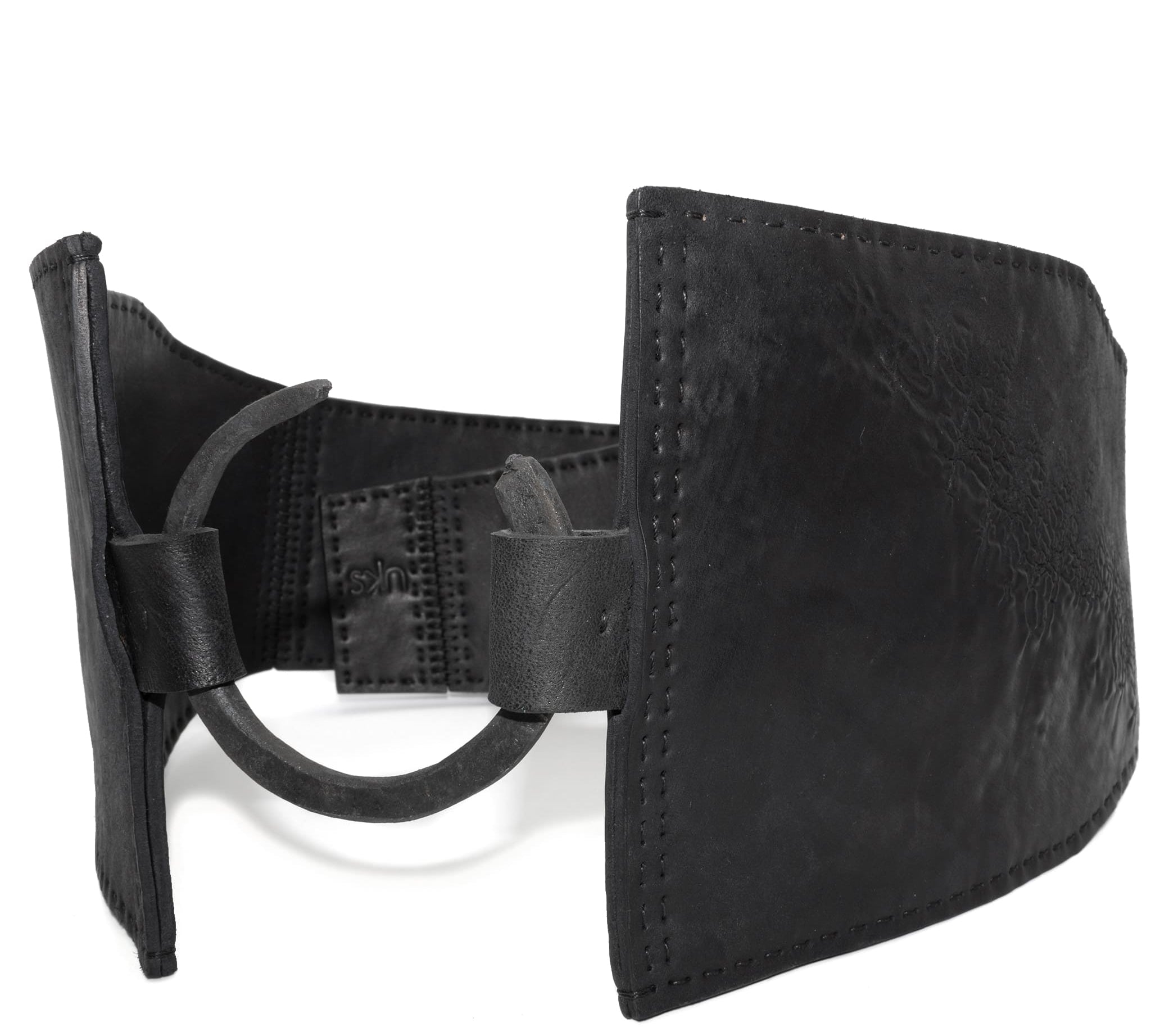 shop and explore a meticulous collection of avant garde hand sewn culatta leather waist belts online at atelierskn.com