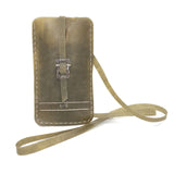 meticulously hand stitched, the transparent horse leather phone case features a minimal silhouette with tonal linen stitching and hand forged .925 sterling silver hardware. the phone holder is available to buy online from avant garde designer atelierskn.com 