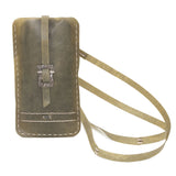 meticulously hand stitched, the transparent horse leather phone case features a minimal silhouette with tonal linen stitching and hand forged .925 sterling silver hardware. the phone holder is available to buy online from avant garde designer atelierskn.com 