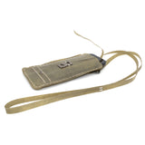 meticulously hand stitched, the transparent horse leather phone case features a minimal silhouette with tonal linen stitching and hand forged .925 sterling silver hardware. the phone holder is available to buy online from avant garde designer atelierskn.com 