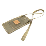 meticulously hand stitched, the transparent horse leather phone case features a minimal silhouette with tonal linen stitching and hand forged .925 sterling silver hardware. the phone holder is available to buy online from avant garde designer atelierskn.com 
