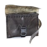 avant garde hand sewn single piece object dyed transparent leather coin pouch available online at atelierskn.com