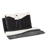 atelier skn | two tone horse culatta leather open seam long wallet | cardholder