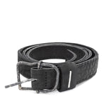a double layered object dyed matte black full grain reverse horse culatta leather belt with a hand forged slow oxidised .925 sterling silver organic form buckle, expertly hand sewn by independent UK based artisanal designer atelier SKN.