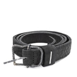a double layered object dyed matte black full grain reverse horse culatta leather belt with a hand forged slow oxidised .925 sterling silver organic form buckle, expertly hand sewn by independent UK based artisanal designer atelier SKN.