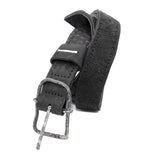 a double layered object dyed matte black full grain reverse horse culatta leather belt with a hand forged slow oxidised .925 sterling silver organic form buckle, expertly hand sewn by independent UK based artisanal designer atelier SKN.
