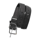a double layered object dyed matte black full grain reverse horse culatta leather belt with a hand forged slow oxidised .925 sterling silver organic form buckle, expertly hand sewn by independent UK based artisanal designer atelier SKN.