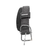 a double layered object dyed matte black full grain reverse horse culatta leather belt with a hand forged slow oxidised .925 sterling silver organic form buckle, expertly hand sewn by independent UK based artisanal designer atelier SKN.