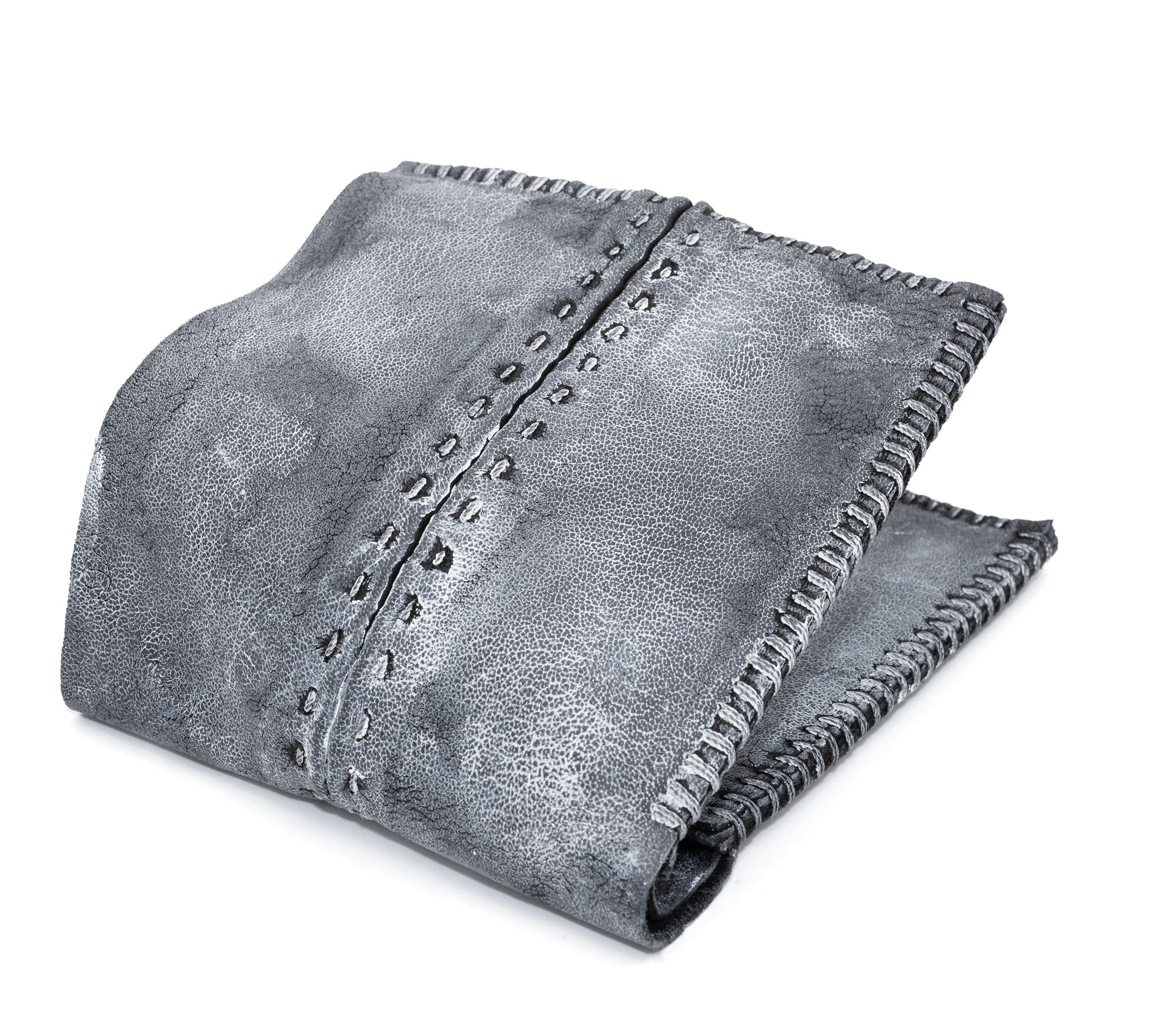 a closed seam 6 pocket bifold wallet crafted from a supple matte black kangaroo leather with a contrasting pigmented wax finish available to buy online from artisanal leather studio atelierskn.com