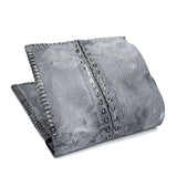 a closed seam 6 pocket bifold wallet crafted from a supple matte black kangaroo leather with a contrasting pigmented wax finish available to buy online from artisanal leather studio atelierskn.com
