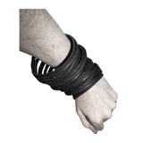 atelier skn - 13 rings hand sewn horse leather cuffs for men and women