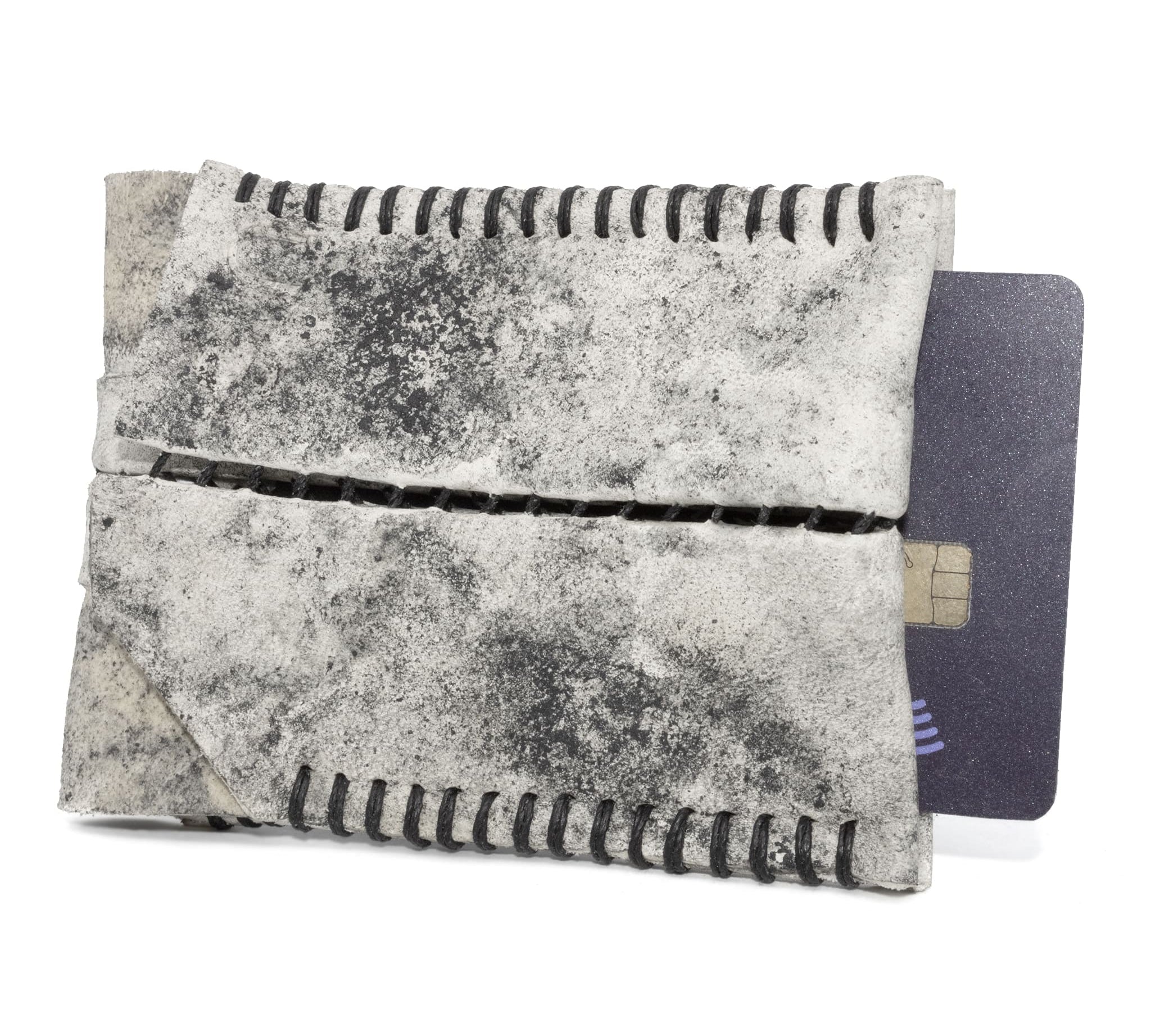 Shop avant garde leather cardholders with conceptual dye treatments online from atelier skn.