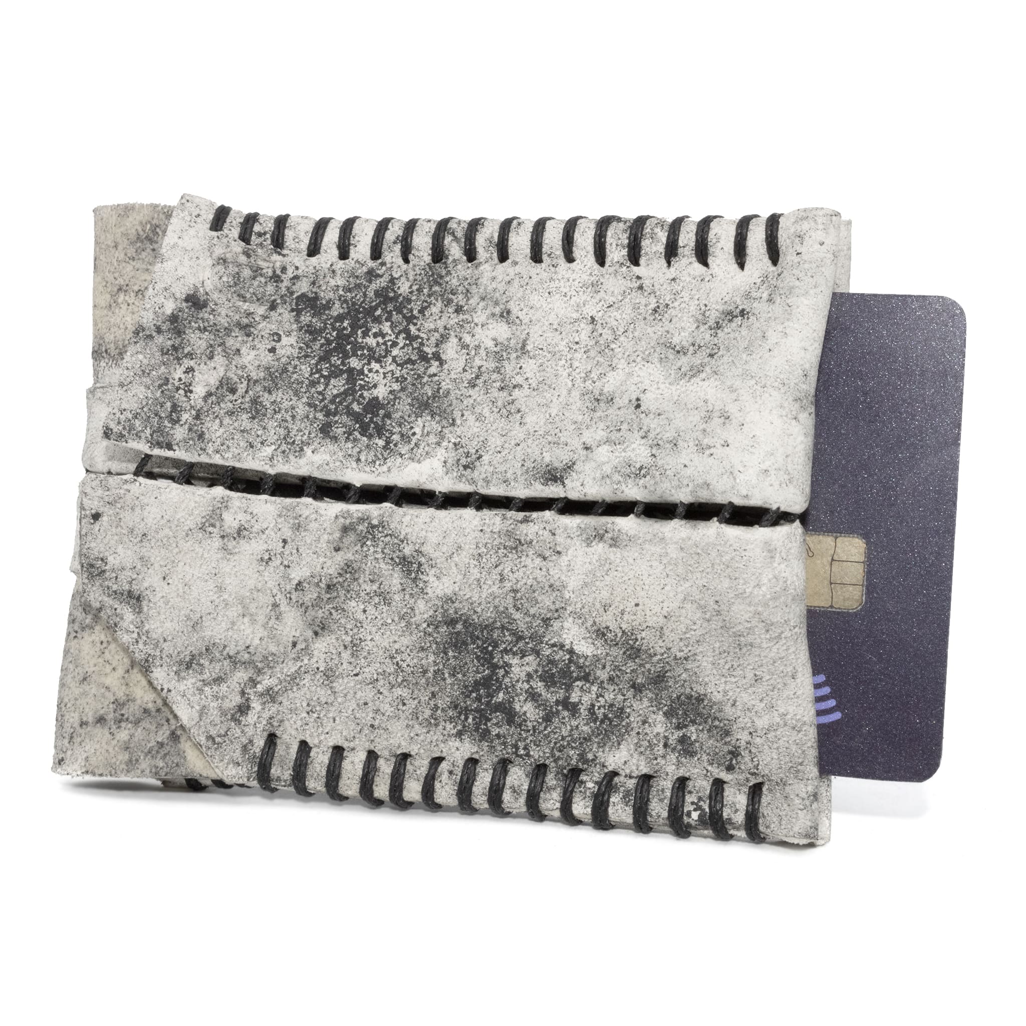 Shop avant garde leather cardholders with conceptual dye treatments online from atelier skn.