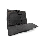 avant garde hand dyed and hand sewn leather wallets from atelier skn