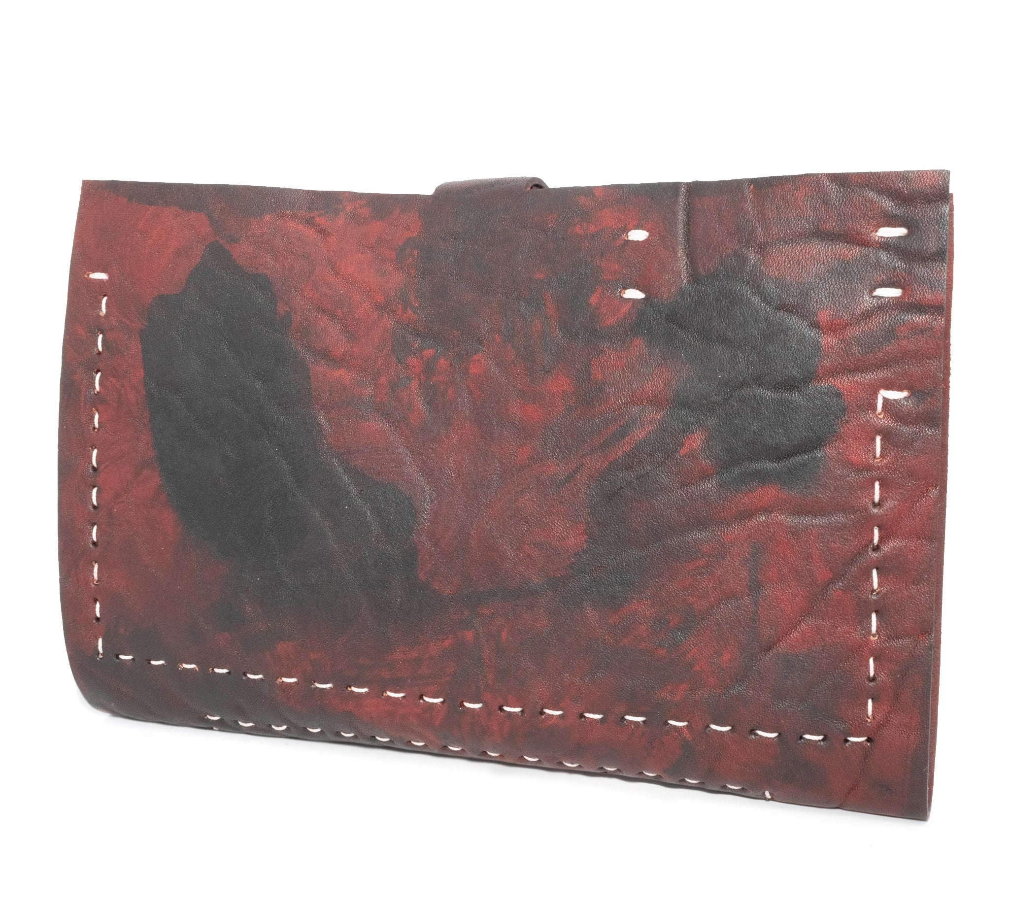 atelier skn hand dyed avant garde unisex leather wallet