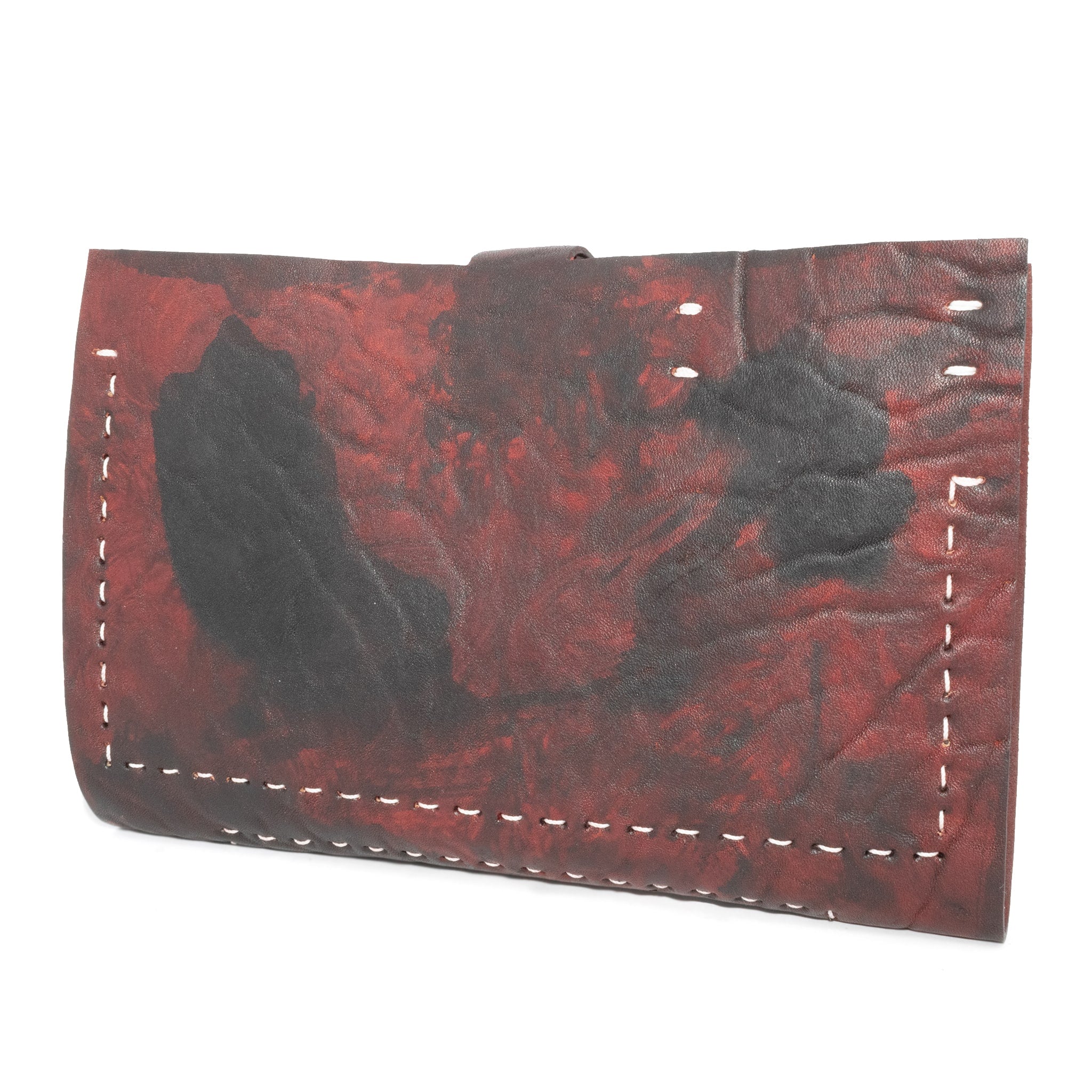 atelier skn hand dyed avant garde unisex leather wallet