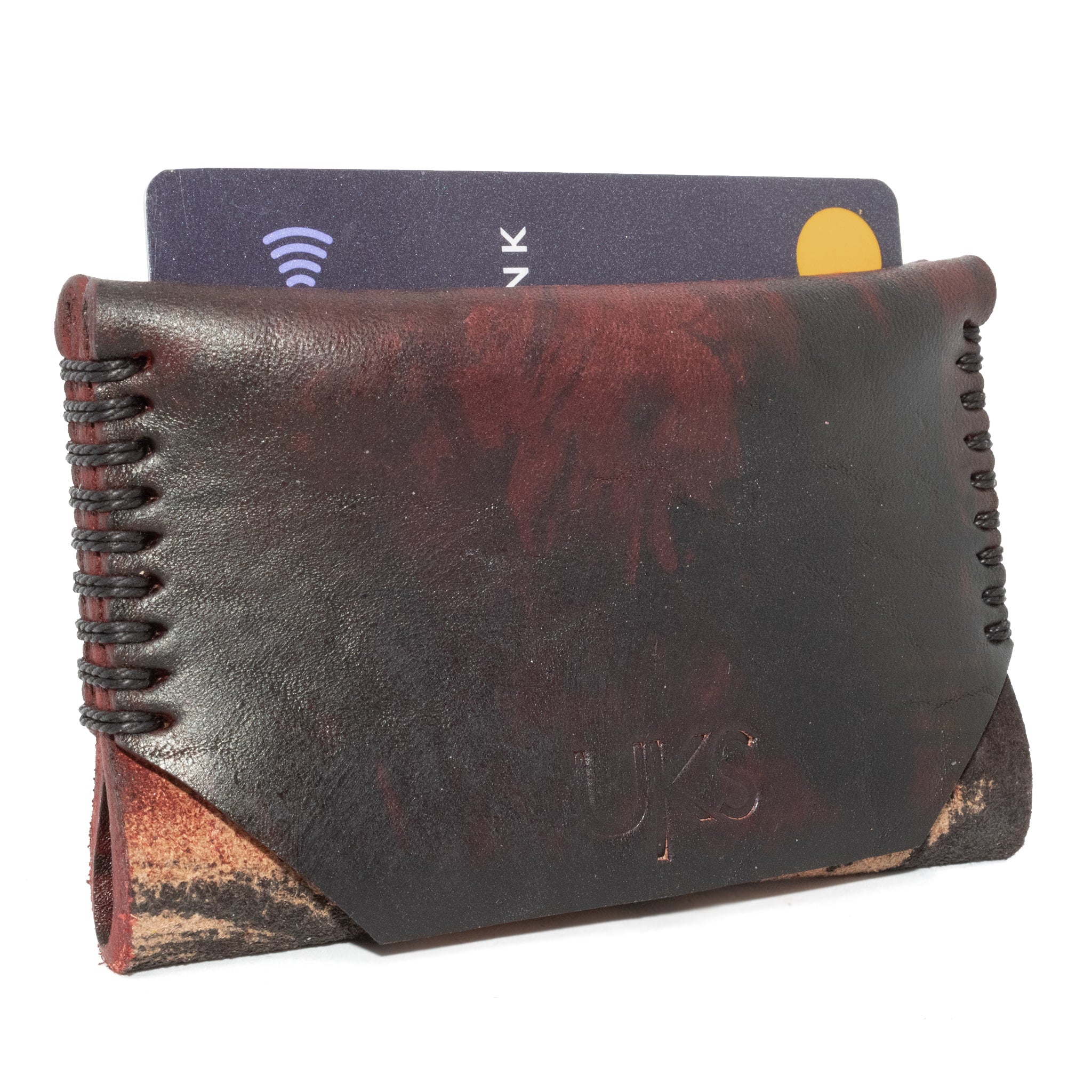 atelier skn hand dyed artisanal leather cardholder