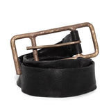 bronze buckle horse leather belt from atelier skn
