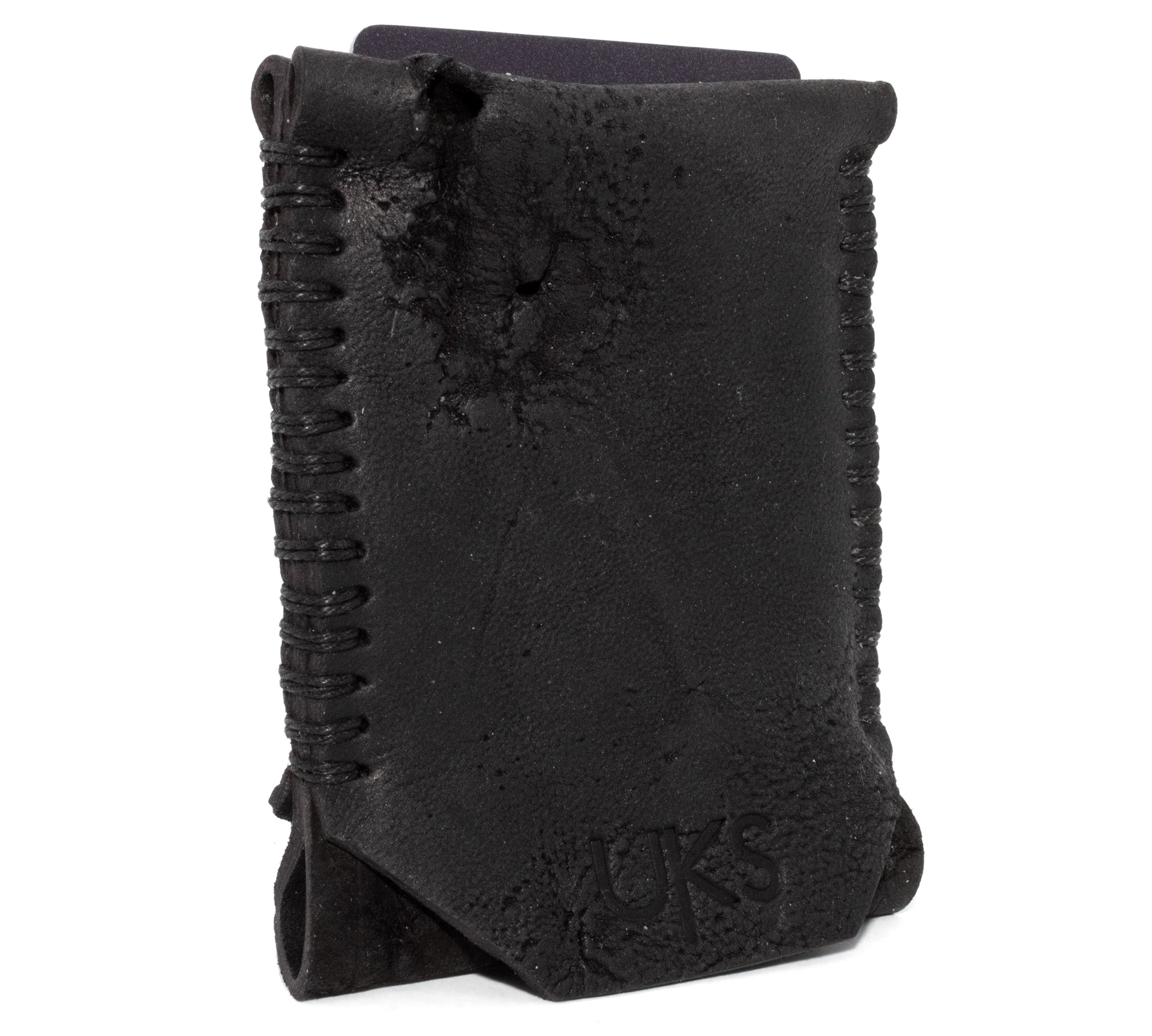 black horse leather cardholder from atelier skn