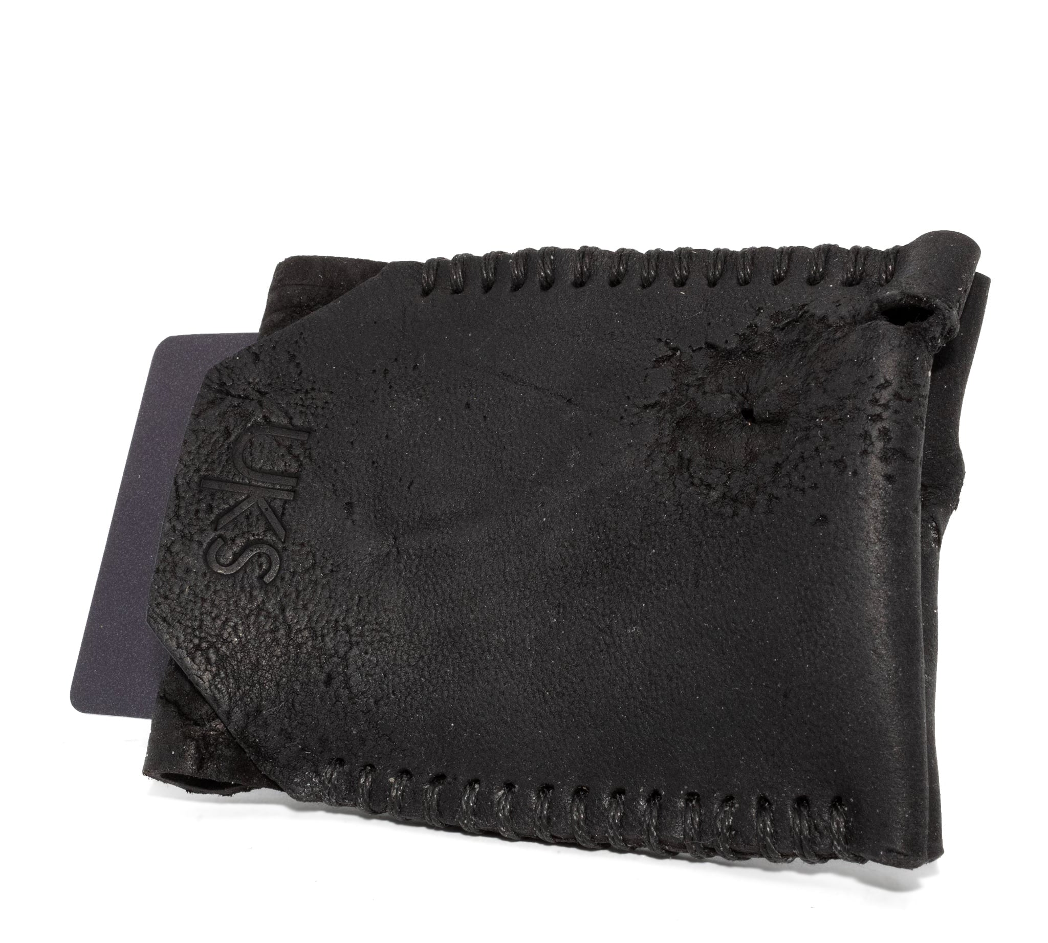 black horse leather cardholder from atelier skn
