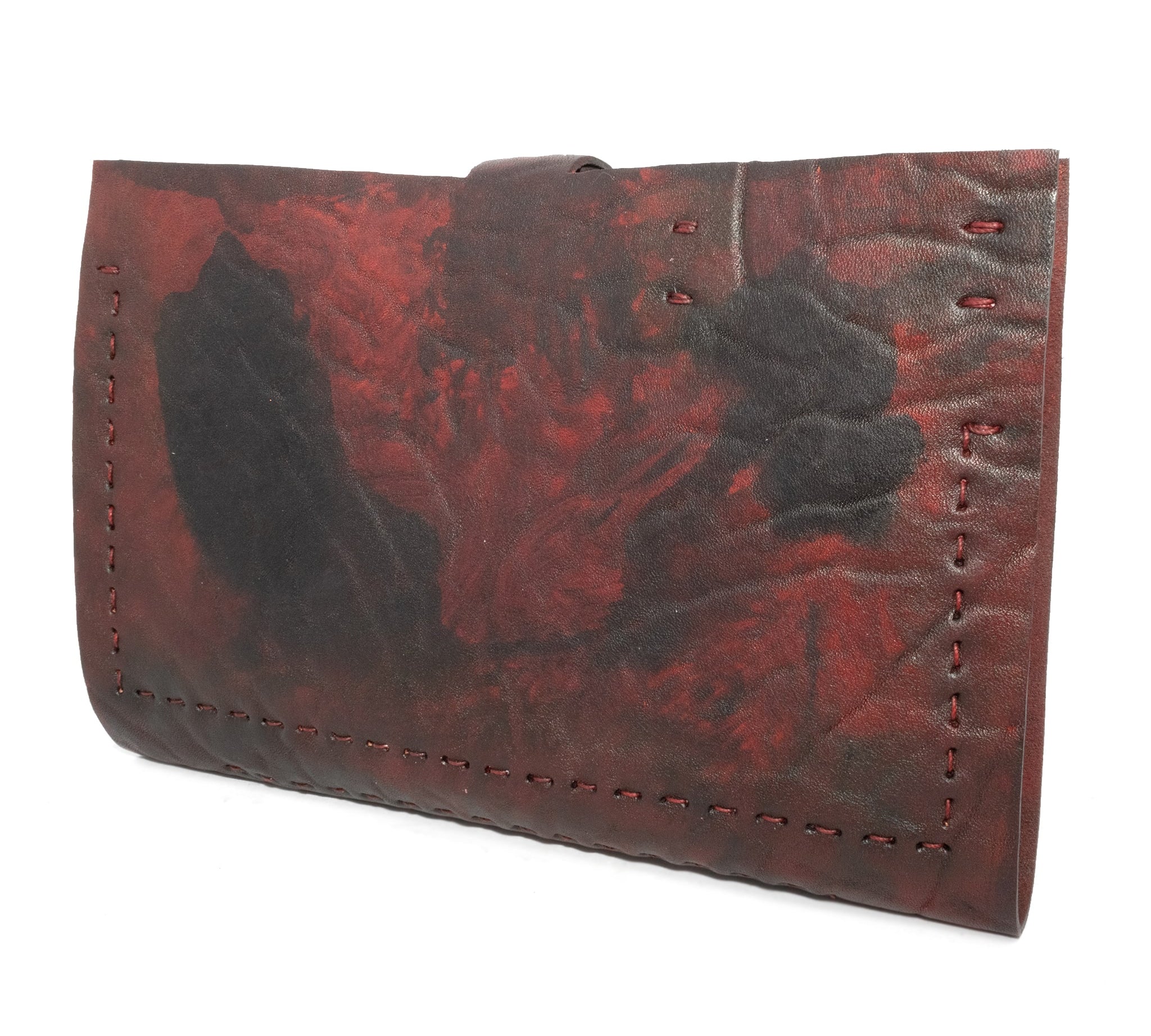 atelier skn hand dyed avant garde unisex leather wallet