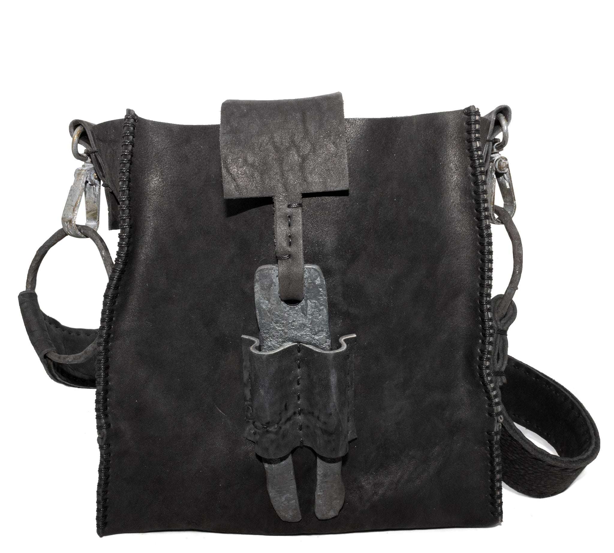Discover a meticulous collection of hand sewn androgynous avant garde leather bags online at atelier skn