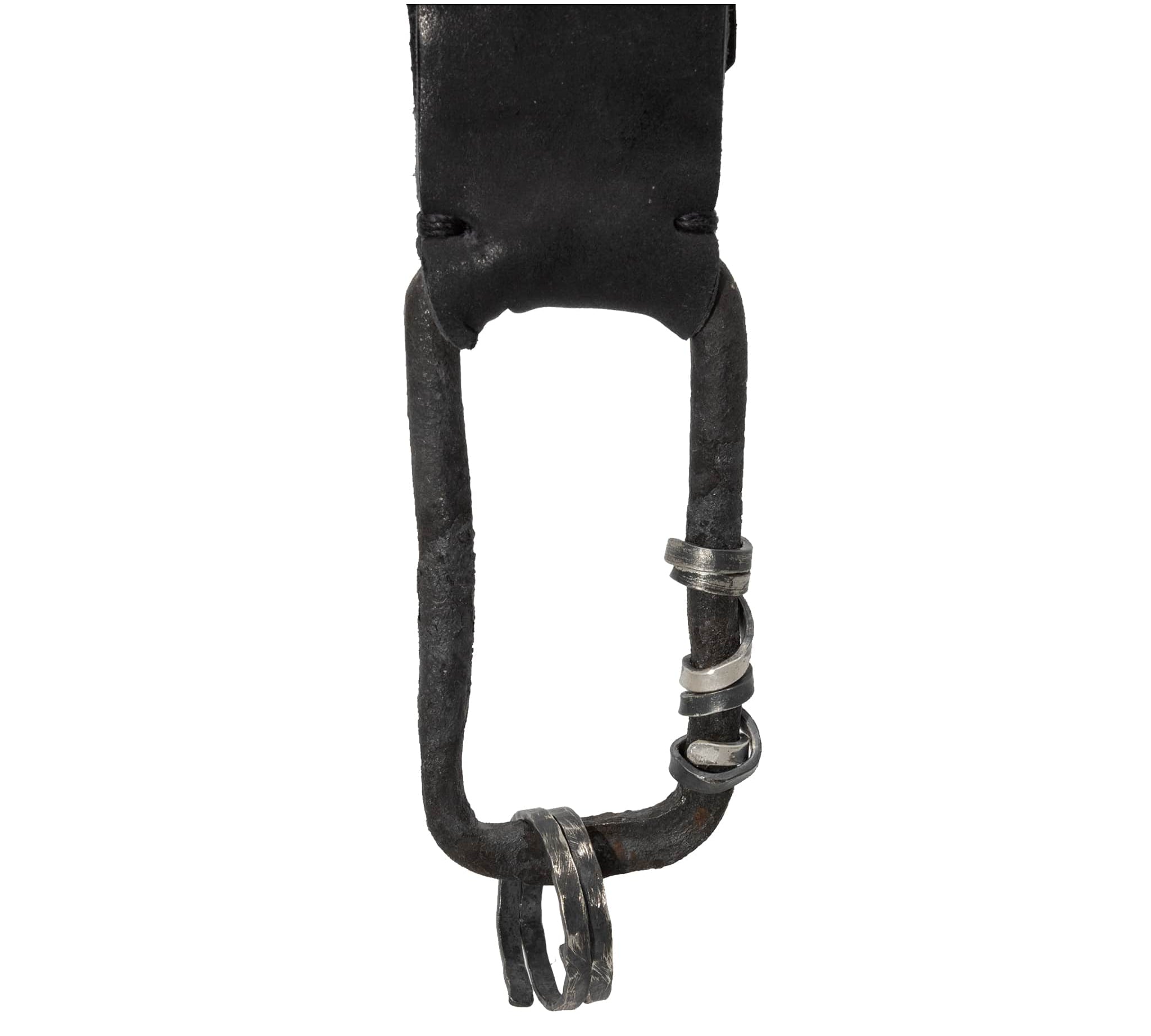 atelier skn black culatta leather utility keychain clip