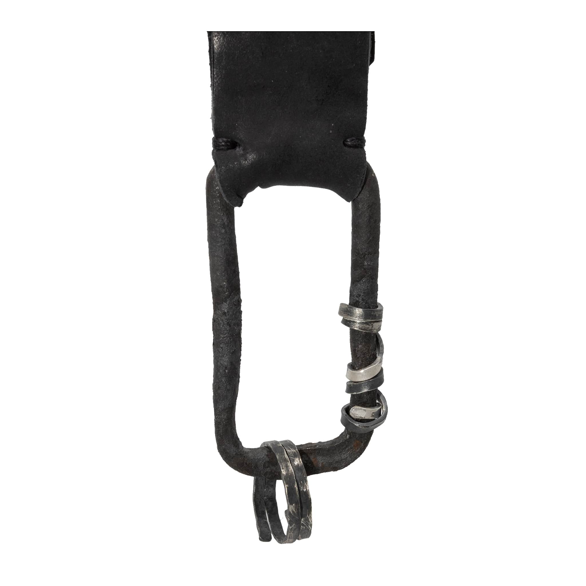 atelier skn black culatta leather utility keychain clip